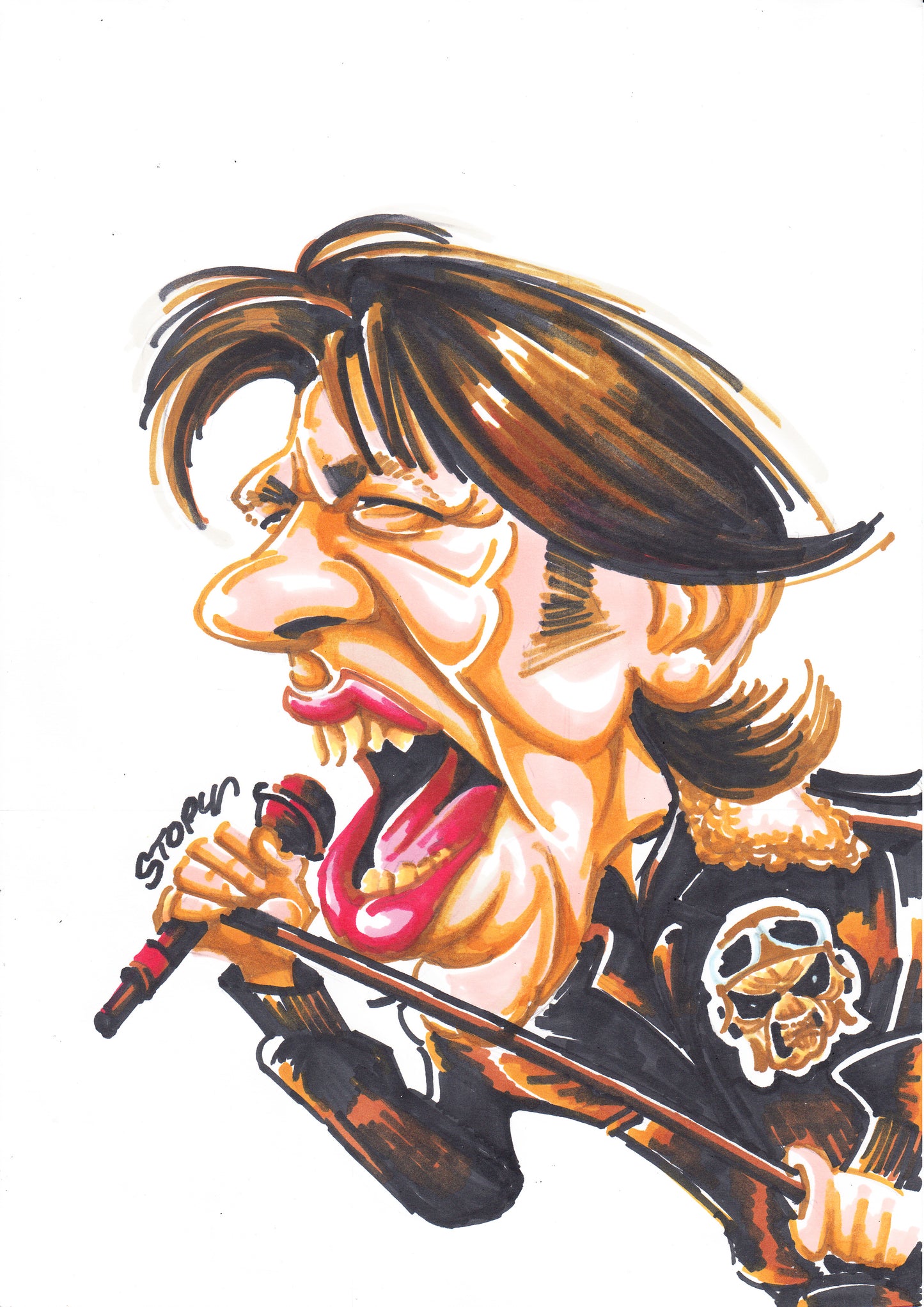 Bruce Dickinson – Caricature du frontman d'Iron Maiden