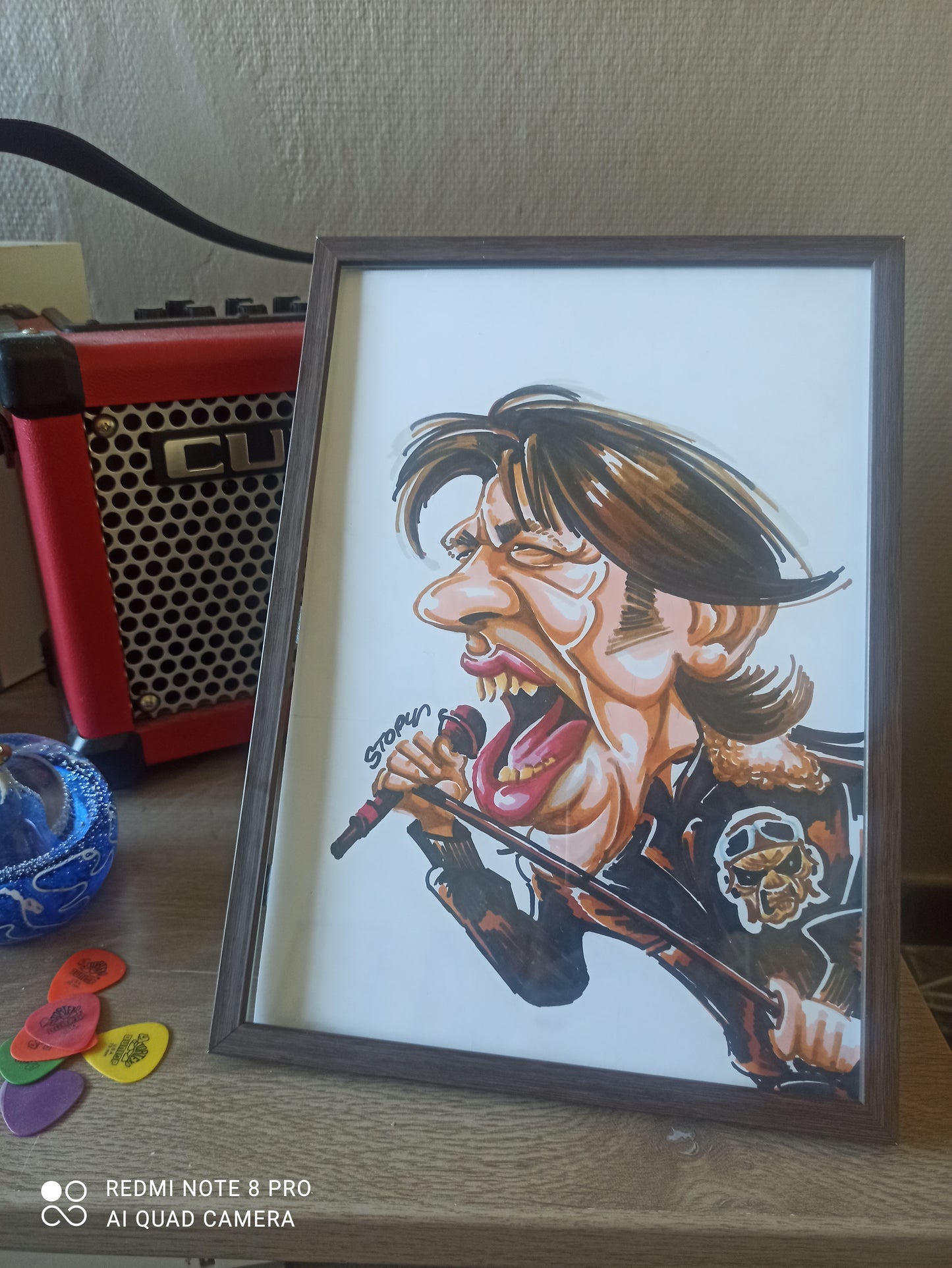Bruce Dickinson – Caricature du frontman d'Iron Maiden