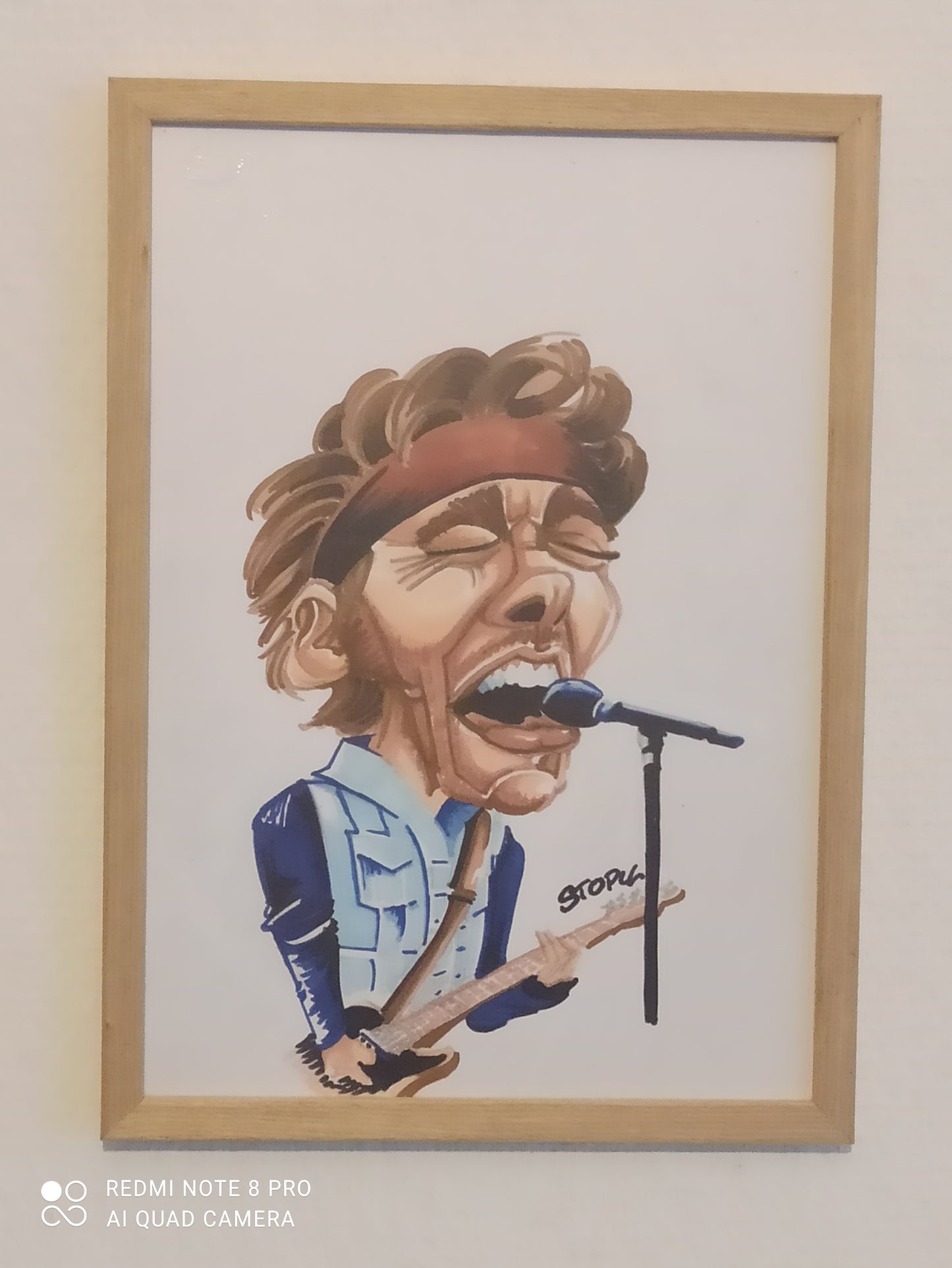 Caricature de Bruce Springsteen - L'icône du Rock Américain